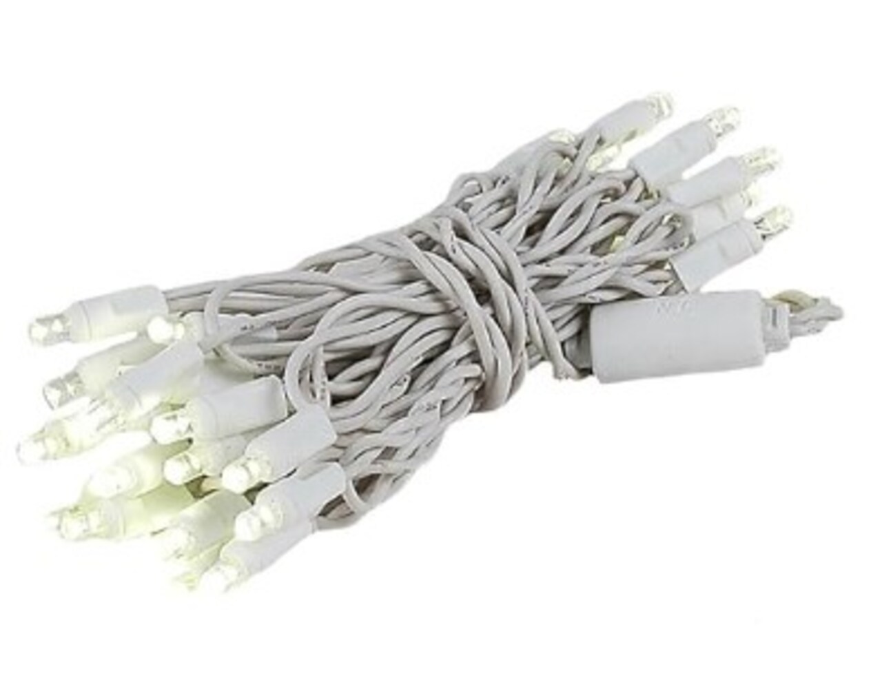 Outdoor Curtain Wreath Craft Bottle String Lights, 35 Light LED Christmas Mini Light Set, Warm White, Non-Connectable, White Wire, 13.5 Feet